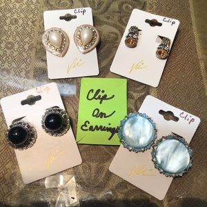 Vu “ Four Clip On Earrings “